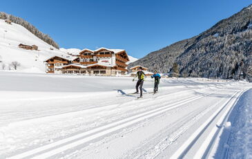 Langlaufloipe direkt am Hotel